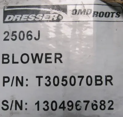 NEW DRESSER ROOTS 2506J WHISPAIR MAX BLOWER T305070BR