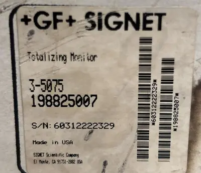 New | in-Stock GEORG FISCHER SIGNET 3-5075 Meters - Misc | Surplus Asset Holdings #1206844