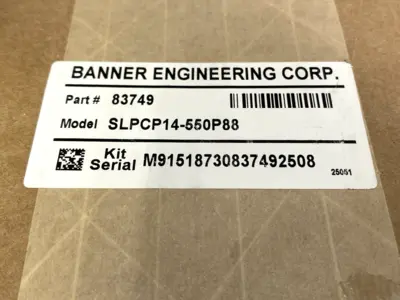 USED BANNER SAFETY LIGHT CURTAIN EMITTER & RECEIVER PAIR TYPE 4 83749