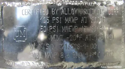 Used Alloy Products 8.7 Gallon Jacketed Product Can – 316L Stainless Steel Vesse