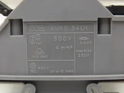 Morsettitalia EURO S4LH DIN Rail Terminal Block W/Fuse Holders Read Description