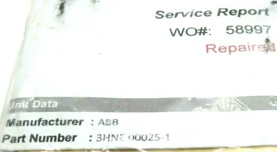 REPAIRED ABB DSQC-350 REMOTE SERVO CONTROL 3HNE-00025-1/08 DSQC350