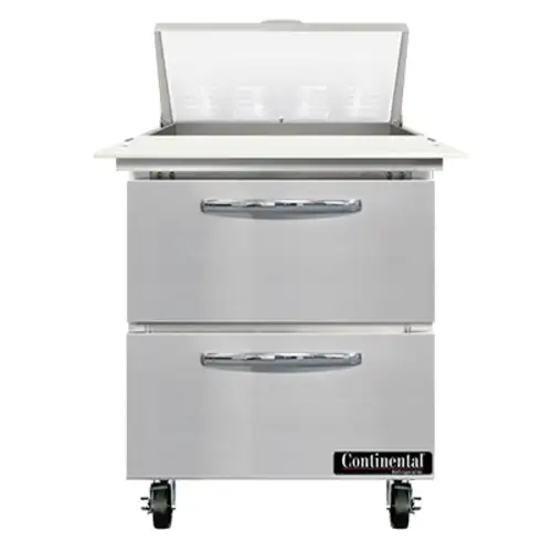 Continental SW27N8C-D 27" Sandwich/salad Prep Table W/ Refrigerated Base, 115v