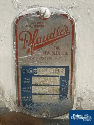 USED Pfaudler 62 Gal Mix Tank, S/S