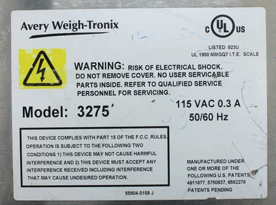 USED WEIGH TRONIX 3275