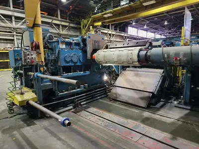 52” x .100” x 35,000 Lb. Stamco Double-Loop Slitting Line