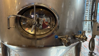 20bbl Conical Brite Tank - Insulated Glycol Jacketed