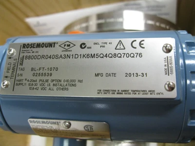 NEW Rosemount 8800 DR040SA3N1D1K6M5Q4Q8Q70Q76
