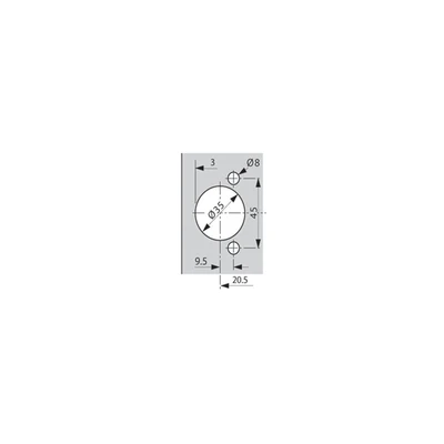 Blum Style Hinge Boring Head Attachment
