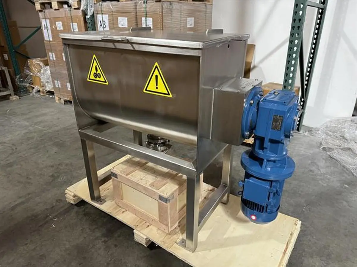 New NEC 100 Cu Ft Stainless Steel Double Ribbon Blender