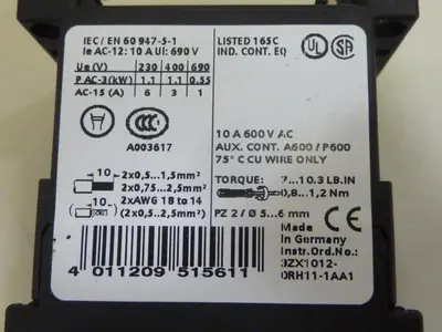 USED SIEMENS 3RH1262-1BB40