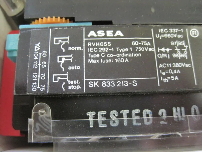 NEW ABB RVH65S OVERLOAD RELAY