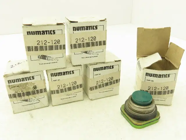 Numatics Numatrol 212-120 Green Pushbutton Operator 25mm Ext Head  Lot of 6