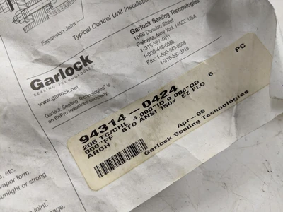 Garlock EZ-Flo Single Arch Expansion Joint 94314-0424