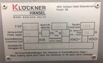 Used KLOCKNER _UNKNOWN_ Blister Sealers Connecticut US | DMC Industries #1281735