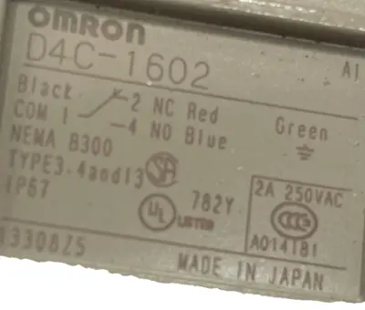 NEW OMRON D4C-1602 LIMIT SWITCH D4C1602
