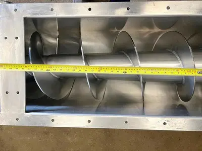 Used Screw Conveyor, 14'' Diameter X 204'' Long, Tapered Screw