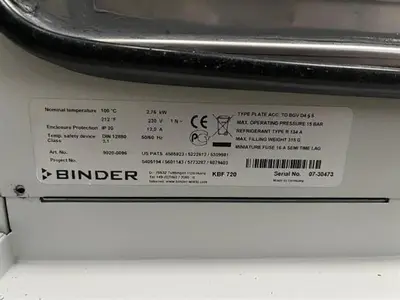 Binder KBF-720 Humidity test Chamber