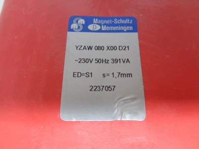 USED MAGNET-SCHULTZ MEMMINGEN YZAW 080 X00 D21