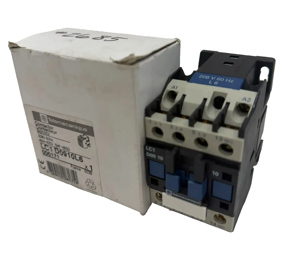 NEW TELEMECANIQUE LC1D0910L6 CONTACTOR 208V 60HZ LC1D0910