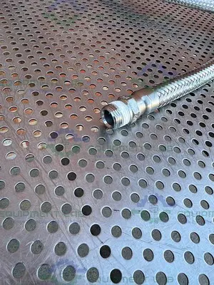 Unbranded Stainless Steel Braided Hose 63" w/ Threaded to 1" Sanitary Fitting