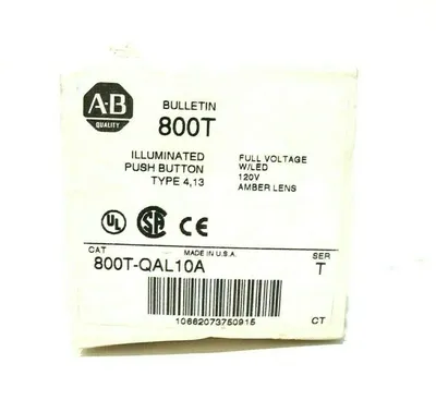 NEW ALLEN BRADLEY 800T-QAL10A PUSH BUTTON SER.T 800TQAL10A
