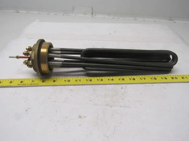Brass 2-1/2" NPT Threaded Screw Plug Liquid Immersion Heater 240/400V 9000W