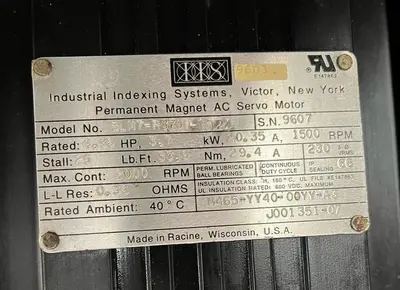 USED INDUSTRIAL INDEXING SYSTEMS BLM7-R3700-1024