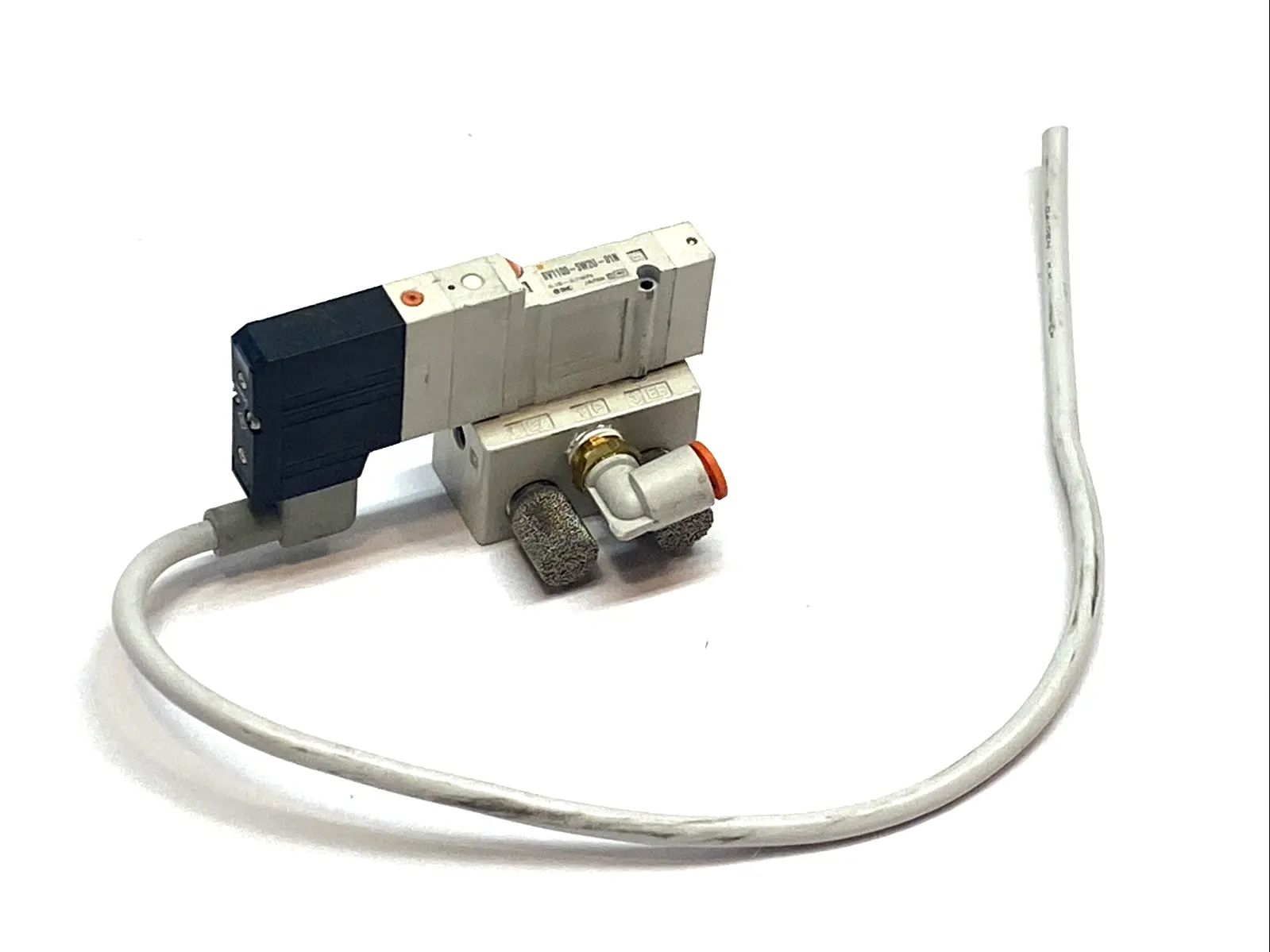 USED SMC 5‑PORT SOLENOID VALVE 2‑POSITION SINGLE 24VDC MISSING SCREW
