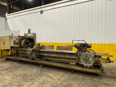 12.5" HOLLOW SPINDLE WARNER & SWASEY MODEL 4A (M-3580) SQUARE HEAD & 12' EXTENDED BED TURRET LATHE: YOBRO #24423