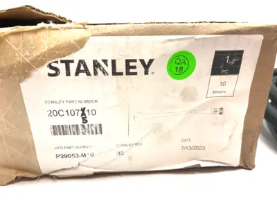 USED STANLEY REV. C HEAVY DUTY JAMNUT EXTENSION CABLE 10M LENGTH