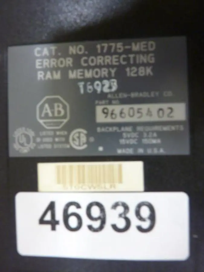 Used ALLEN BRADLEY 1775-MED Robot Parts Michigan US | Ideal Machinery #756758