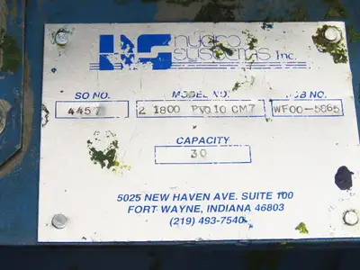 Vickers PVQ10 Hydraulic Power Unit 30 Gal 5 GPM 3000 PSI 2Hp 460V w/Oil Cooler