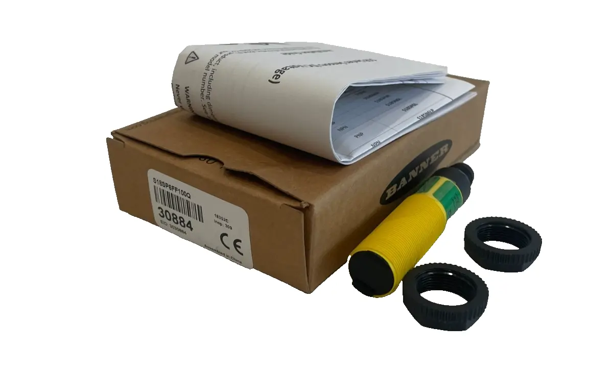 NEW BANNER S18SP6FF100Q PHOTOELECTRIC SENSOR 30884