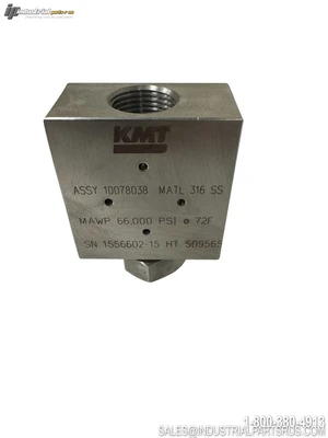 Used KMT 10078038 Valves/Fittings Kentucky US | Industrial Parts R Us Inc. #1354927