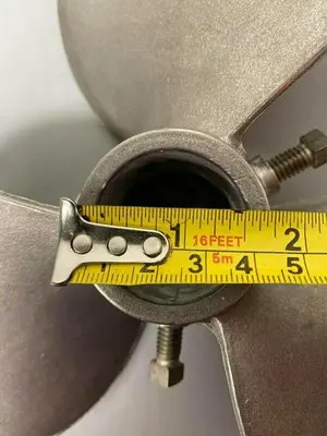 Stainless Steel 3 Blade Tank 9.25" Mixing Propeller 1.75" Shaft OD