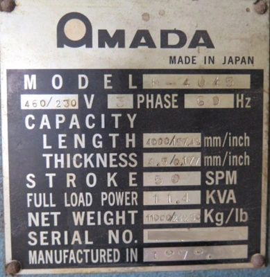 USED AMADA M-4045
