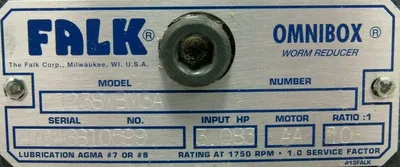 NEW FALK 1238WBM3A GEAR REDUCER 10:1