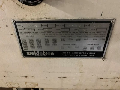 Weldotron 1208C tray wrapper machine 460V