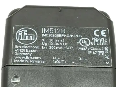USED IFM INDUCTIVE SENSOR IMC3020BBPKG/K1/US