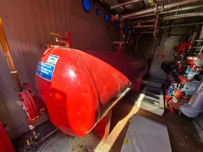 Containerized Foam Fire Suppression System w/ Deluge Valve, Potter Controls & Piping Manifold