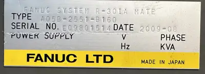 R-30ia Controller A05B-2551-B160 (Fanuc 200ic Industrial Robot) (BIN-1.6.5)