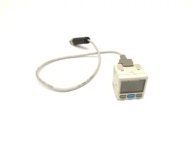 ISE30A-N7H-B | SMC  Digital Pressure Switch w/ Cable 4-Pin M8 Connector 12-24VDC - Used