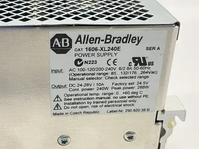 1606-XL240E | Allen Bradley  Ser A Power Supply Standard 10A 24-28VDC 240W Output - Used