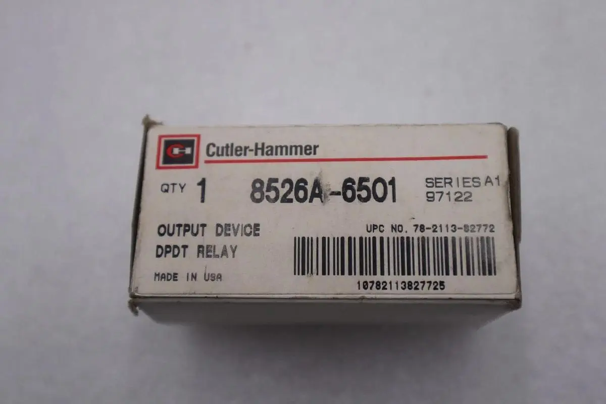 New OPEN BOX Cutler Hammer 8526A-6501 Output Device Relay STOCK K-3267