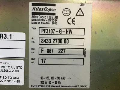 Used 2006 ATLAS COPCO PF3107GHW Automation Control (HMI) Ohio US | HGR 24 #1508180