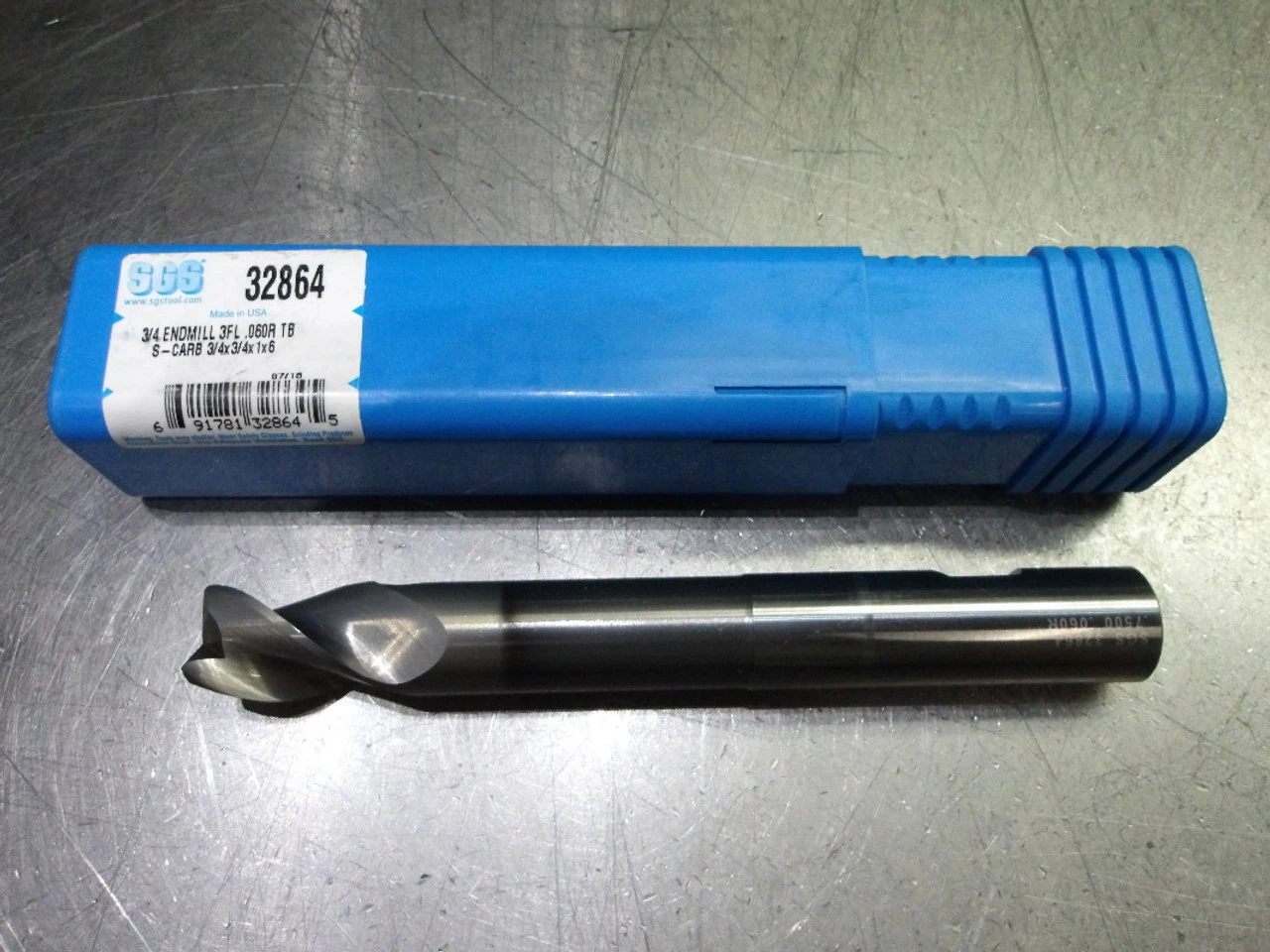 SGS/Kyocera 3/4" 3 Flute Carbide CR Endmill 3/4" Shank 32864 (LOC310)