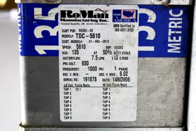USED ROMAN MANUFACTURING TDC-5610