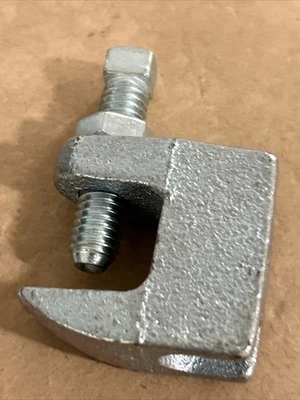 (8) 62G0038  3/8" Electro-Galvanized Beam Clamp + Warranty