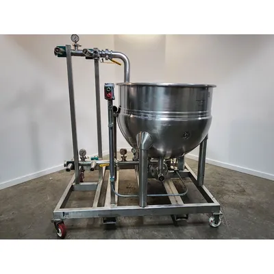 Used 150 Gallon Hamilton Stainless Steel Jacketed Kettle w/ Pump